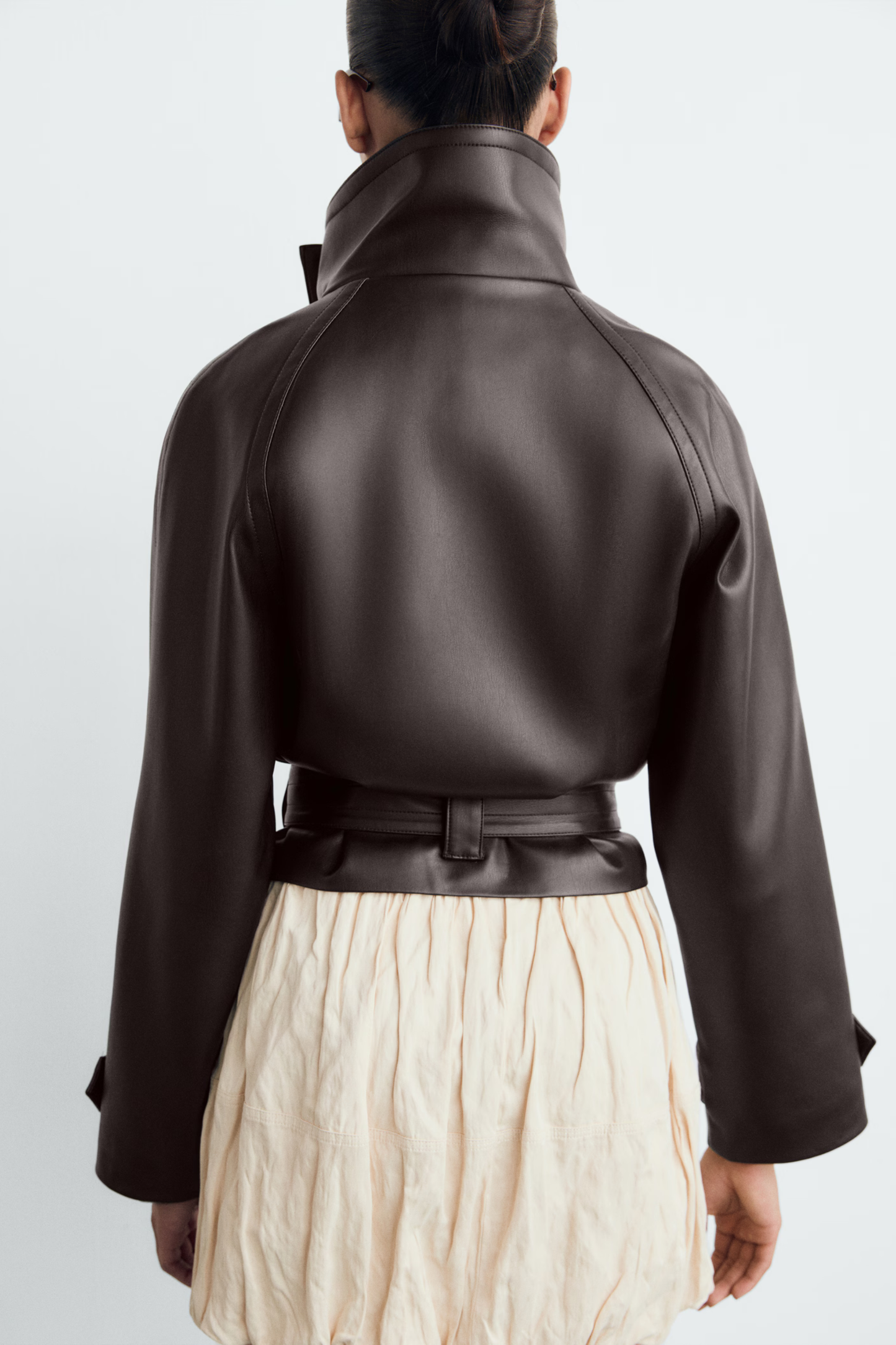 La Nera – Veste ceinturée en similicuir