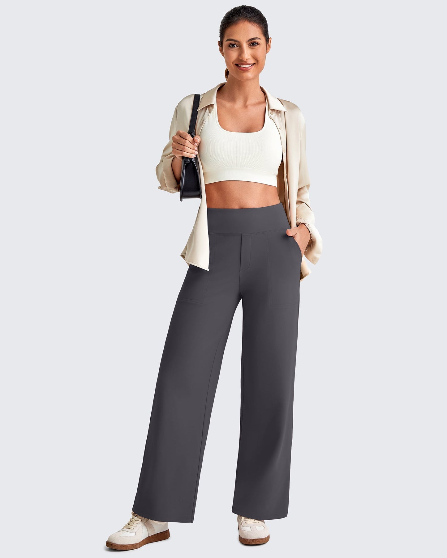 La Allura - Pantalon fluide taille haute