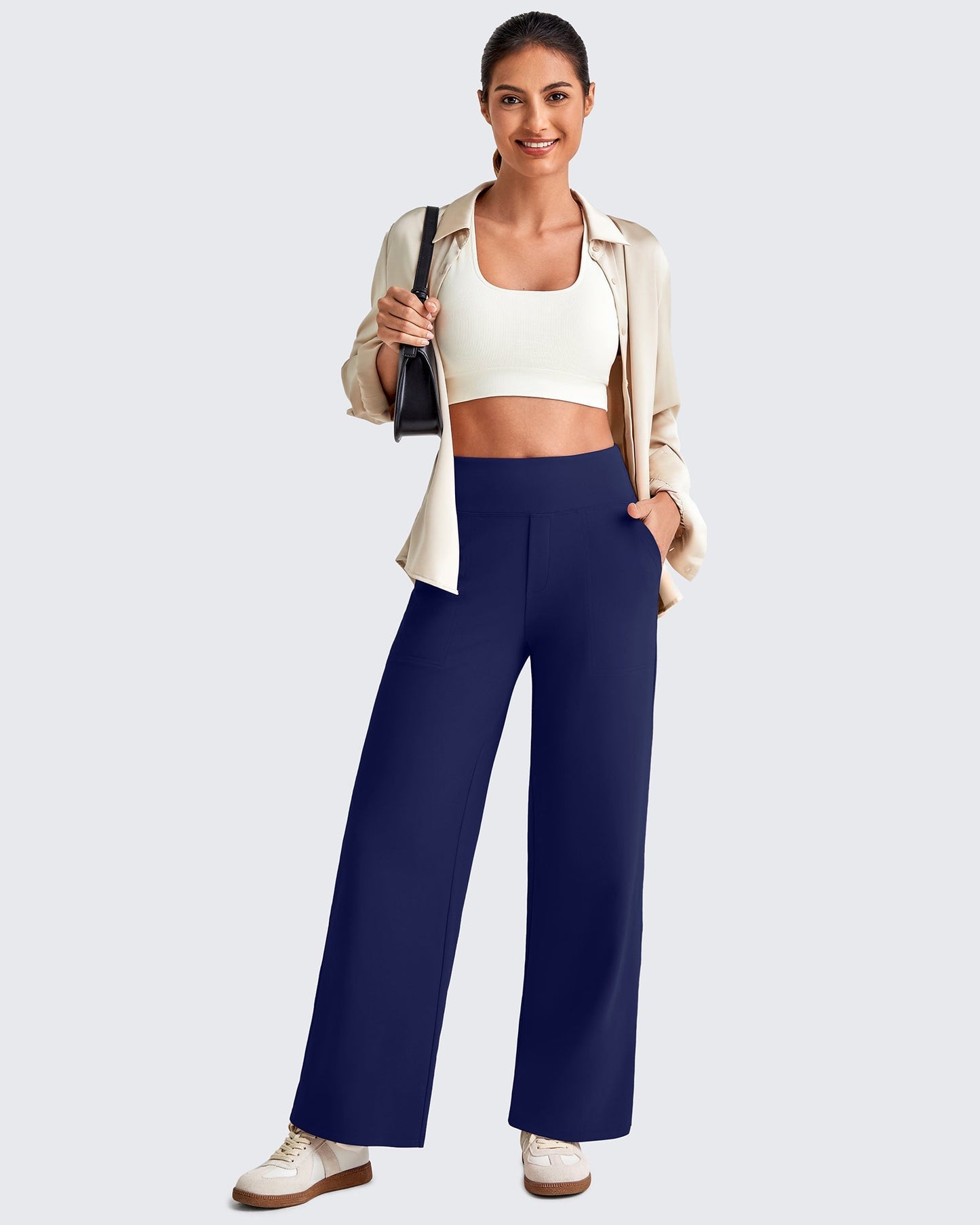 La Allura - Pantalon fluide taille haute