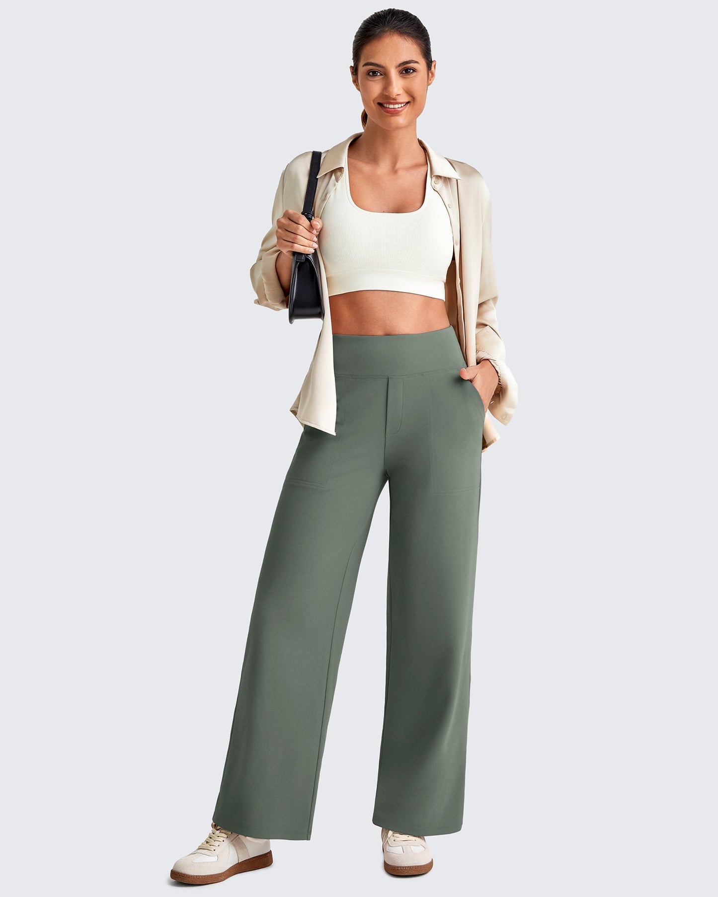 La Allura - Pantalon fluide taille haute