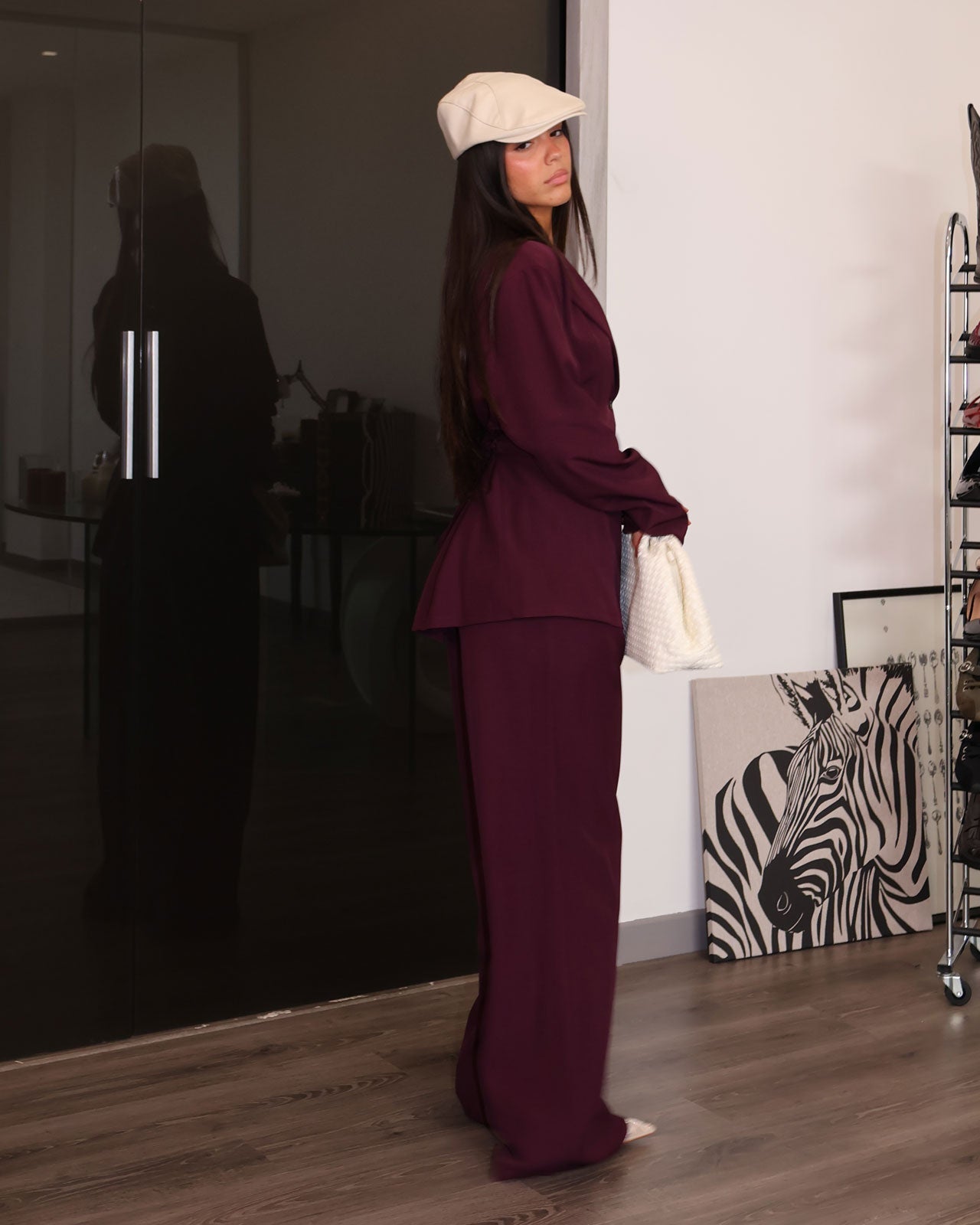 Amara - Ensemble tailleur bordeaux